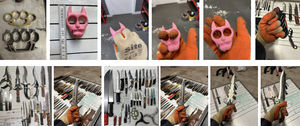 The haul of brutal weapons recently deposited in the Police and Crime Commissioner’s surrender bins