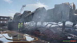 The scene after the fire. Photo: West Midlands Fire Service