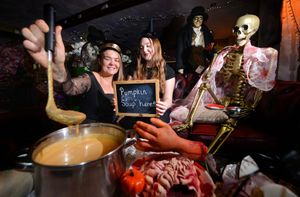 Natashas Tea Room at the Old Mill Antiques in Bridgnorth. Natasha Davis (left) and her sister Faye Hill