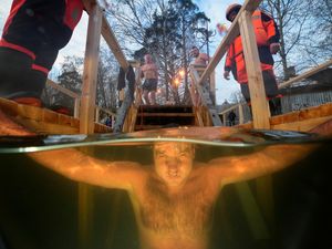 Supporting image for story: Warm weather threatens Epiphany ice water plunges in Russia