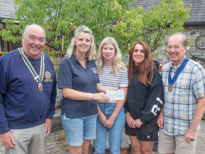 Supporting image for story: Builth Wells Rotary Club present a £500 cheque to support Cylch Yn Yr Ysgol with their ongoing presence within Builth Wells Primary School
