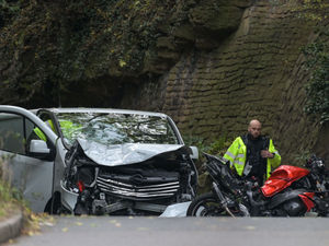 Supporting image for story: Motorbike rider critically injured in crash with van near Sedgley