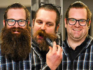 Supporting image for story: Going, going, gone . . . Telford worker looking trim for cancer charity