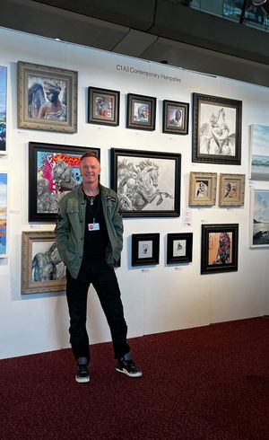 Supporting image for story: Football meets Art: Former Wolves player to open Hagley Art Exhibition