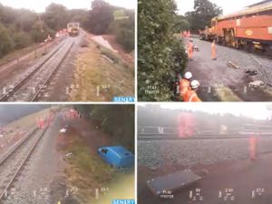 Supporting image for story: Watch: Timelapse of bridge repairs following landslip that closed part of heritage railway line