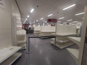 Half of the Wolverhampton store has been blocked off to customers, being used to store the empty shelving units