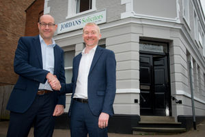 FBC Manby Bowdler chief executive Neil Lloyd (left) with Jordans Solicitors managing director Michael Jordan