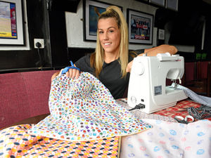 Supporting image for story: Help on tap at Dudley pub as landlady Lisa sews wash bags for frontline workers  