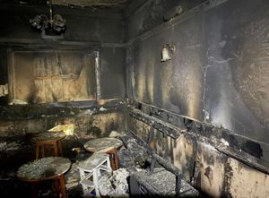 Damage caused to the old Falcon Inn in Gomer Street, Willenhall. PIC: Boughton Butler