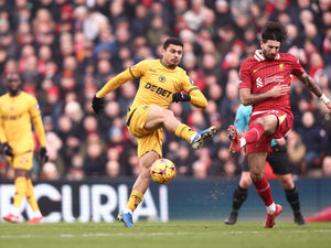 Andre of Wolverhampton Wanderers has a shot blocked (Photo by Jack Thomas - WWFC/Wolves via Getty Images)