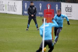 Eric Ramsay watches on (Photo by Adam Fradgley/West Bromwich Albion FC via Getty Images)