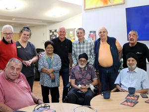 Supporting image for story: 'They were thrilled to have a local legend around the table' - Members of Wolverhampton charity wellbeing group joined by Wolves legend Steve Bull in surprise visit