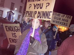 Torchlight vigils were held across Shropshire on Wednesday night, in support of striking NHS workers.