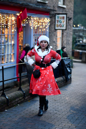 Vanessa Lee dressed for the occasion at the Ironbridge Christmas lights switch-on. Picture: Dave Bagnall