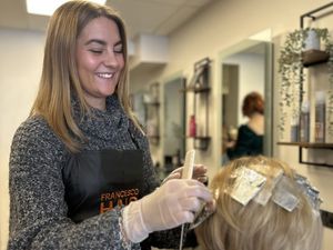 Supporting image for story: Market Drayton hair salon celebrates team member's achievement