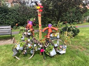 Supporting image for story: Peddling new use for old plastic with sculptures in Newport