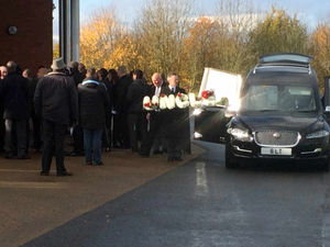 Mourners at Telford Crematorium