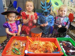 Supporting image for story: Nursery children enjoy spooktacular Halloween fun