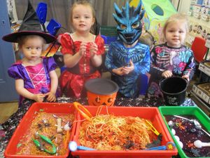 Supporting image for story: Nursery children enjoy spooktacular Halloween fun