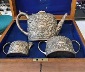 The Victorian Scottish silver tea service tea service, valued at up to £900, discovered at the valuation day