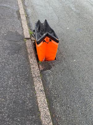 Stolen: cast iron gully grid on Hilton Road, Featherstone