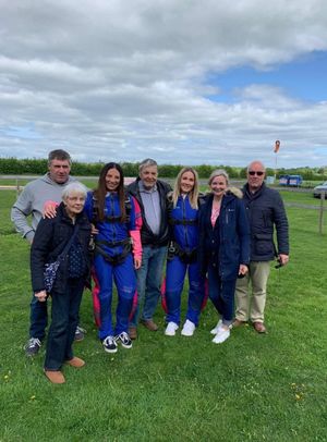 Emily's parents and grandparents with Alice and Sophie