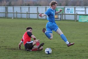 Harley Morris of Ludlow Town in action. Pic: Graham Gould