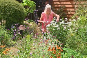 Gardener Sue Griffiths at her home in Wem, which will be open for the National Garden Scheme this Sunday