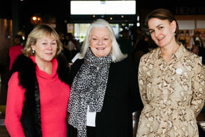 The Red Cross Committee for Shropshire host a fashion lunch at Hencote in Shrewsbury. In Picture L>R: Veronica Lills, Debora Tritton (Area President for Red Cross) and Henrietta Pinney