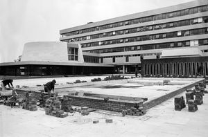 Finishing touches being put to the Shirehall in August 1966 – staff were already working in the building.