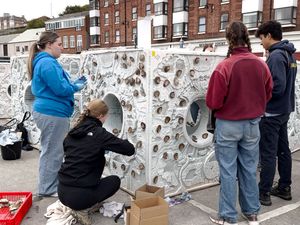 Supporting image for story: Huge concrete-like cubes deployed in North Sea to protect oysters from storms