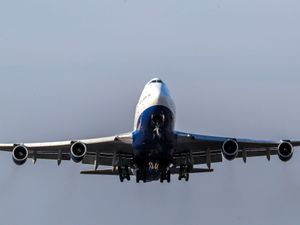 A British Airways plane taking off