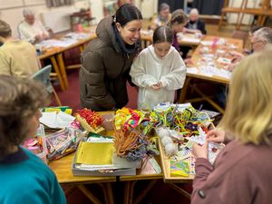 Snowflake making workshop at Jackfield Village Hall