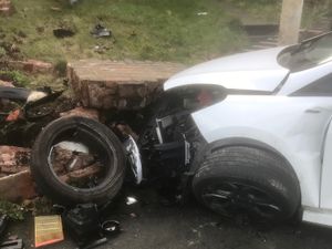 Supporting image for story: Car ploughs into wall in Brierley Hill