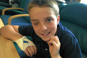 Brook getting a blood test in Shrewsbury