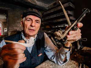 Supporting image for story: Shropshire man Rex Key keeping art of clay pipe making alive - watch the video