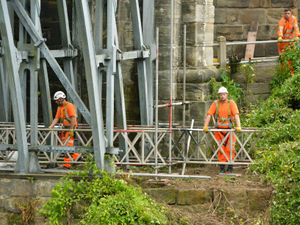 Supporting image for story: Scaffolding going up as £1.2 million renovation work starts on Iron Bridge