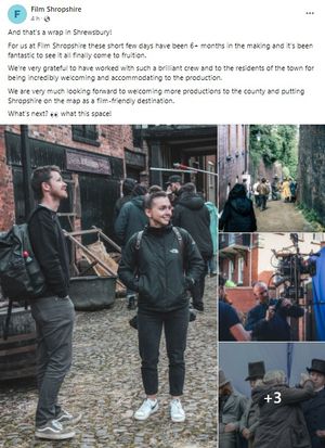 Film Shropshire's post on Facebook confirmed the wrap.
