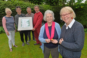 Carol Hitchen, left, Tim Bosley, Harry Hitchen, Colin Bates, Ann Parkinson and Alison Bates