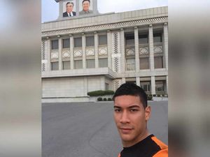 Supporting image for story: Walsall's Neil Etheridge posts North Korea Instagram selfie while on tour with Philippines