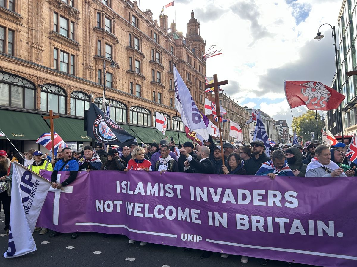 Four counter-protesters arrested during Ukip march in central London