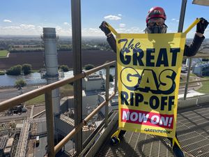 Supporting image for story: Green protesters scale chimney stacks at Nottinghamshire gas-fired power station