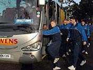 Supporting image for story: Chasetown board the FA Cup bus