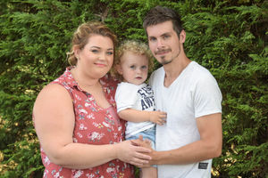 Liz and James with Charlie