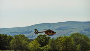 The air ambulance. Photo: Peter Steggles