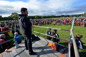 Ellesmere College coach Alex Murphy directs the coaching session