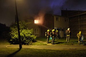 The fire in Wayside, Pendeford. Pic by Aaron Newell