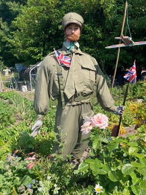 Just one of the 21 scarecrows created by plot holders of Crowther Road Allotments Association.