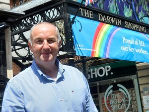 Supporting image for story: Colouring wall is a creative break for shoppers in Shrewsbury