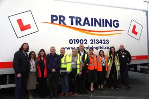Telford College staff with members of the PR Training team
